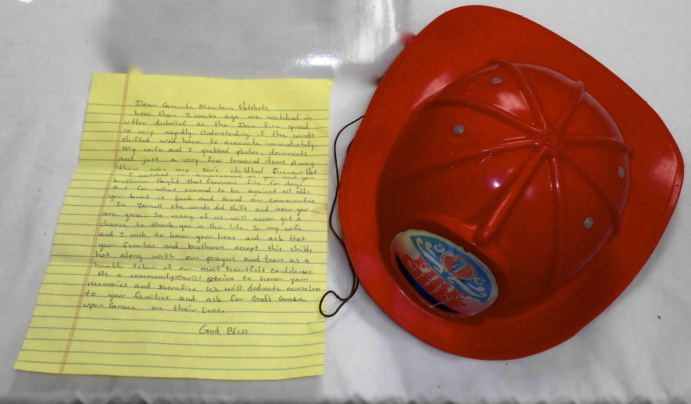 Toy Fire Helmet with Letter