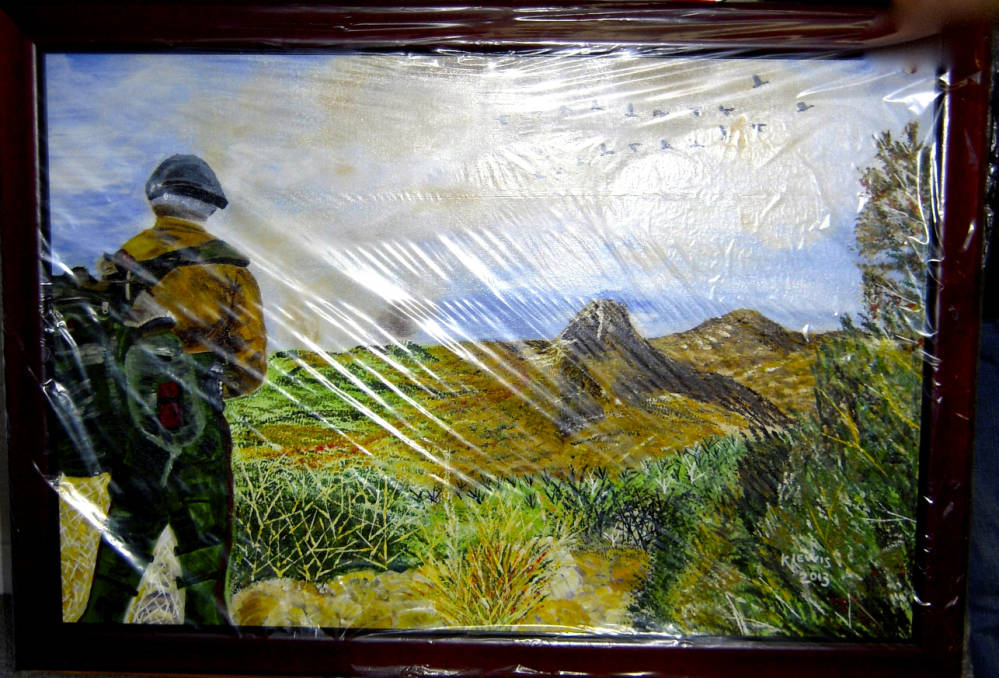 Polychrome Acrylic Painting of a Hotshot